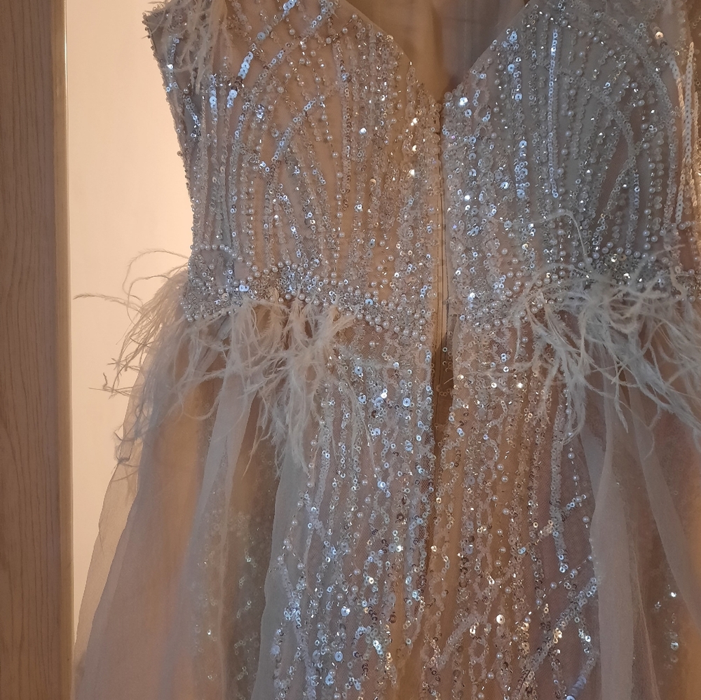A beautiful beaded overskirt dress Size 14 - Picture 6 of 6